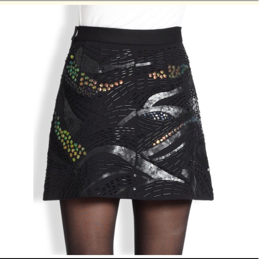 Nanette Leppore black Metallic Beaded skirt - Picture 2 of 7